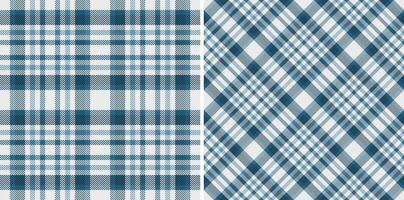 Tartan plaid of seamless texture background with a textile fabric check pattern. Set in cold colors for modern carpets stylish living rooms. vector