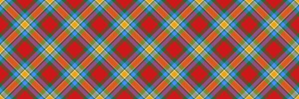 Style pattern plaid fabric, british textile seamless tartan. Complexity texture background check in red and green colors. vector