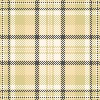 Day seamless textile, male fabric texture plaid. Loft check tartan background pattern in yellow and wheat colors. vector