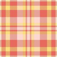 Vibrant herringbone plaid pattern in coral, pale pink yellow. Perfect for textiles, fashion, and website backgrounds. Adds a touch of modern elegance and warmth to any design project. vector