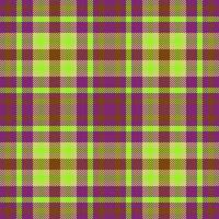 Majestic texture plaid, fibre textile check tartan. Design seamless fabric background pattern in magenta and green colors. vector