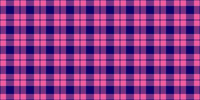Complexity check pattern, king background fabric texture. Seasonal plaid tartan textile seamless in indigo and pink colors. vector