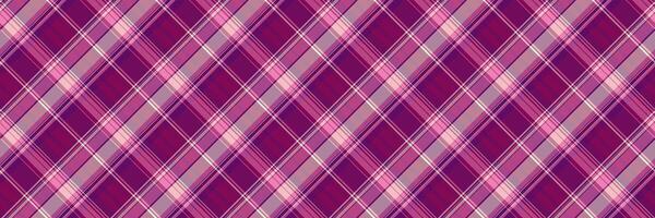 Sofa tartan background pattern, rough texture plaid. Pixel textile fabric check seamless in pink and pastel colors. vector