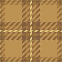 Elegant beige and brown diagonal plaid pattern. Perfect for autumnal designs, fall fashion, or rustic backgrounds. Versatile texture ideal for websites, apparel, and packaging. vector