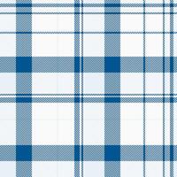 Worldwide pattern fabric texture, romantic check background . Doodle textile tartan plaid seamless in white and cyan colors. vector