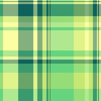 Kind pattern fabric plaid, colour tartan seamless textile. Wrapping background check texture in green and lime colors. vector