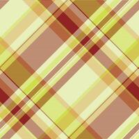 Stitched textile check plaid, day pattern fabric background. Preppy seamless texture tartan in light and red colors. vector