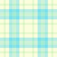 December seamless textile , fuzzy pattern background fabric. Colour texture check plaid tartan in light yellow and cyan colors. vector