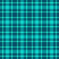 Geometrical check pattern, sensual textile background seamless. Usa tartan plaid texture fabric in cyan and teal colors. vector
