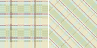Check texture pattern of seamless textile with a fabric plaid tartan background. Set in nature colors for fashion trends for every season and holiday. vector