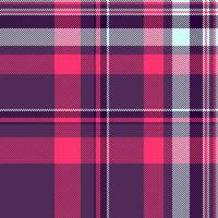 Random pattern check tartan, deco fabric seamless textile. Beautiful plaid texture background in purple and red colors. vector
