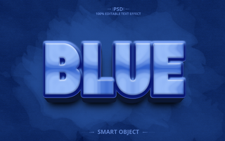 Blue Text-Style-Effect best font design psd