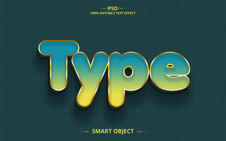 Type Creative Editable text effect font style psd