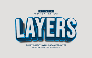 3d editable layer text effect typography style template psd
