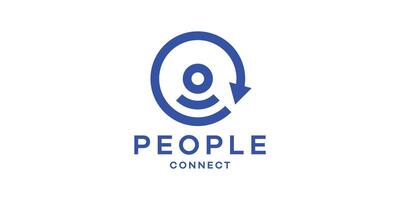 logo design people,signal,up,growth,grow,symbol,icon,idea,creative. vector