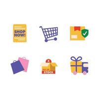 Finance and Ecommerce icon vector