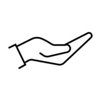 Hand outline icon for your web site design, logo, app, UI illustration vector