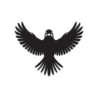 Bold Silhouette of a Bird in Flight vector