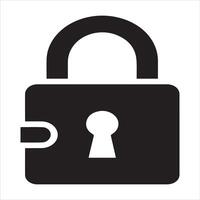 Secure Lock Icon with Keyhole Depicts Data Protection vector