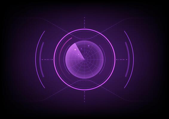 Abstract background with navigator communication radar