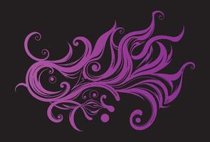 intricate line art of a purple with swirling patterns vector
