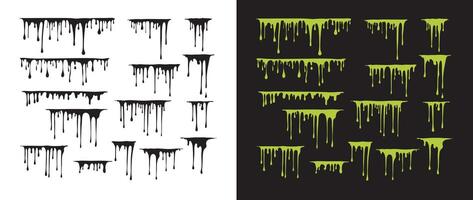 dripping liquid dripping effect fluid bunle 1 set dripping toxic liquid effect vector