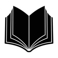 an open book icon on a white background vector