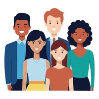 group of people in business attire illustration vector