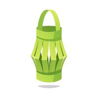 Paper lanterns origami isolated on white background. vector