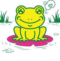 Frog Silhouette Illustration Art vector