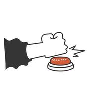 a hand is press a button vector