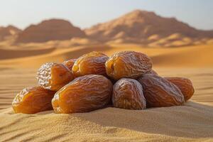 A pile of dates in the desert photo