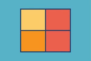 Four-Quadrant Chart with Vibrant Color Scheme vector