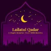 Minimalist Lailatul Qadar Background - Perfect for Reflections vector