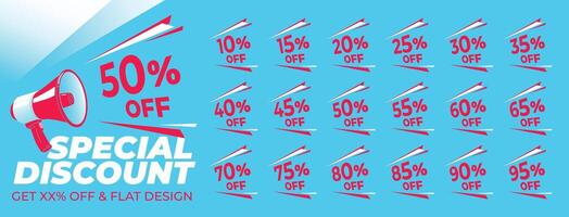 Special discount get off, Flat and perspective design vector