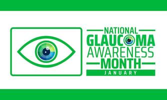 National Glaucoma Awareness Month background with green color design vector