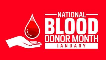 National Blood Donor Month background with red color design vector