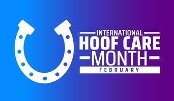 International Hoof Care Month background banner or poster design template. observed every year in February. Holiday concept. Use to any Template, card, poster, placard, template. vector