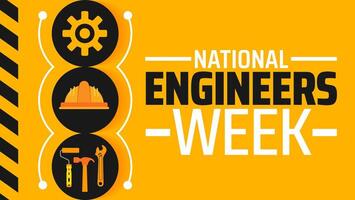 National Engineers Week background banner or poster design vector