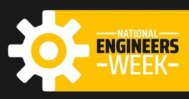 National Engineers Week background banner or poster design template with trend design with new design. vector
