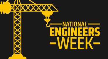 National Engineers Week background banner or poster design template. observed every year in February. Holiday concept. Use to any Template, card, poster. vector