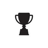 Trophy glyph icon. Simple solid style for app and web design element. Winner, award, cup, champ, contest, prize, won concept. illustration isolated on white background. EPS 10 vector