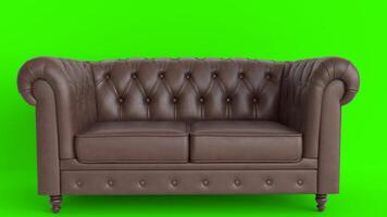 chesterfield sofa with green background 3 photo