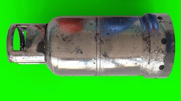 Flammable Gas Cylinder with GREEN background 1 photo