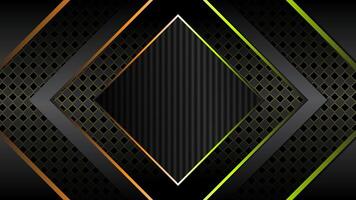 Abstract black luxury background with gold lines. square geometric shape Elegant modern wallpaper. Template banner background for sales, ads, events, awards, web, pages, and others vector