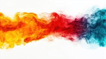 Abstract Colorful Smoke Swirls Vivid Orange Red Blue Dye Cloud Artistic Background Texture photo