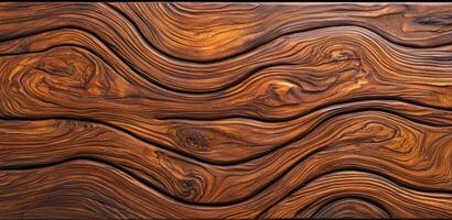 Rich Brown Wood Texture with Swirling Grain Patterns Natural Wooden Background photo