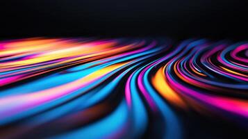 Abstract Swirling Neon Lights Vibrant Colorful Energy Flow Dynamic Background Design photo