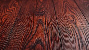 Rich Dark Brown Wood Texture Detailed Grain Pattern Natural Wooden Surface Background photo