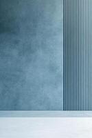 A tranquil abstract background showcases a lightly textured wall in muted blue complemented by subtle linear patterns. The serene design features ample negative space perfect for text overlay photo